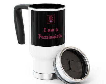 Passionista roestvrijstalen reismok, cadeau voor koffieliefhebber