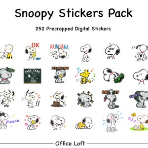 Snoopy Stickers: Beige