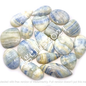 Natural Blue Scheelite Cabochon lot, Scheelite Jewelry - Scheelite cabochon - Blue Scheelite - Multi Jewelry Making Stone, Loose Gemstone