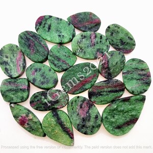 AAA Natürlicher Rubin Zoisit Druzy Edelstein Cabochon, Rubin Fuchsit Druzy für Schmuck - Rubin Zoisit, Multi Schmuckstein, loser Edelstein