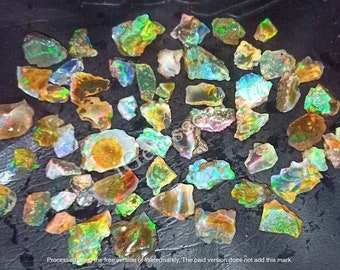 Lote de Opala Bruta Natural Oleada, Pedras Preciosas para Joias - Opala Etíope Bruta Solta - Pedras Preciosas - Pedra Variada para Fabricação de Joias, Pedra Preciosa Solta