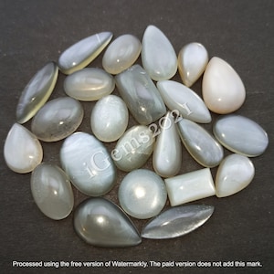 Natural Gray Moonstone Cabochon lot, Grey Moonstone cabochon lot - Moonstone loose cabochon - Multi Jewelry Making Stone, Loose Gemstone