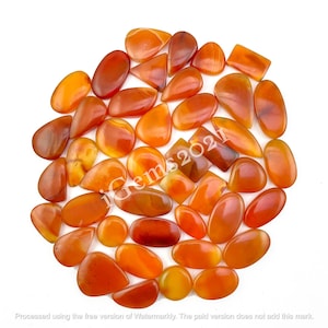 Natural Orange Carnelian gemstone Cabochon - Orange Carnelian Stone - AAA Carnelian Agate - Multi Jewelry Making Stone - Loose Gemstone Lot