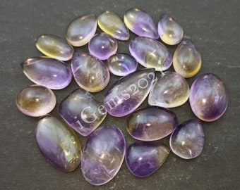 Natural Ametrine Cabochon gemstone - Purple Ametrine, Ametrine Cabochon - Ametirne Gemstone - Multi Jewelry Making Stone, Loose Gemstone lot