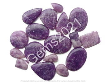 Natural Lepidolite Gemstone Cabochon, Lepidolite Jewelry - Lepidolite Gemstone - AAA Lepidolite - Multi Jewelry Making Stone, Loose Gemstone