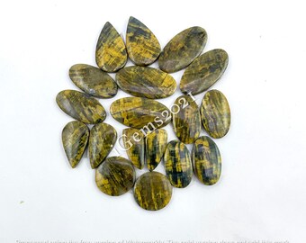 Natural Stick Tiger Eye Pair gemstone Cabochon, Golden Tiger eye - Tiger eye Pairs - Gemstones - Multi Jewelry Making Stone - Loose Gemstone