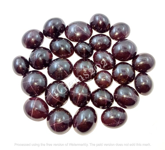 Natural Ruby Star Garnet Cabochon lot, gemstone Jewelry - Ruby star loose cabochon - Gemstones - Multi Jewelry Making Stone, Loose Gemstone