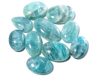 Natural Aquamarine Cabochon lot, gemstone Jewelry - loose Gem - cabochon by weight - Gemstones  - Multi Jewelry Making Stone, Loose Gemstone