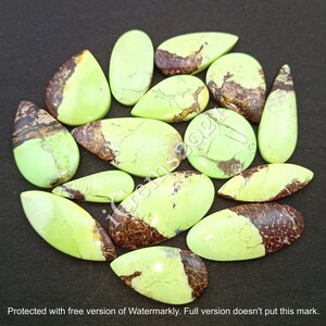 Natural Boulder Lemon Chrysoprase Cabochon lot, Bio Lemon Chrysoprase cabochon, Bio Chrysoprase - Multi Jewelry Making Stone, Loose Gemstone