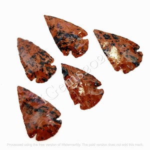 Natural mahogany Obsidian Arrowhead Stone, Arrowhead Crystal - Obsidian Speahead - Gemstone For Wire wrapping - Gemstone arrowhead/spearhead