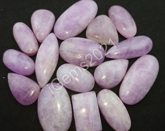 Natural KUNZITE Cabochon lot, gemstone Jewelry - Pink Kunzite loose cabochon - Gemstones - Multi Jewelry Making Stone, Loose Gemstone