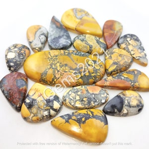 Naturlig Maligano Jaspis ädelsten Cabochon, Maligano Jaspis smycken - Malinga jaspis - Multi smycketillverkningssten, Malinga Loose Gemstone Lot bild 4