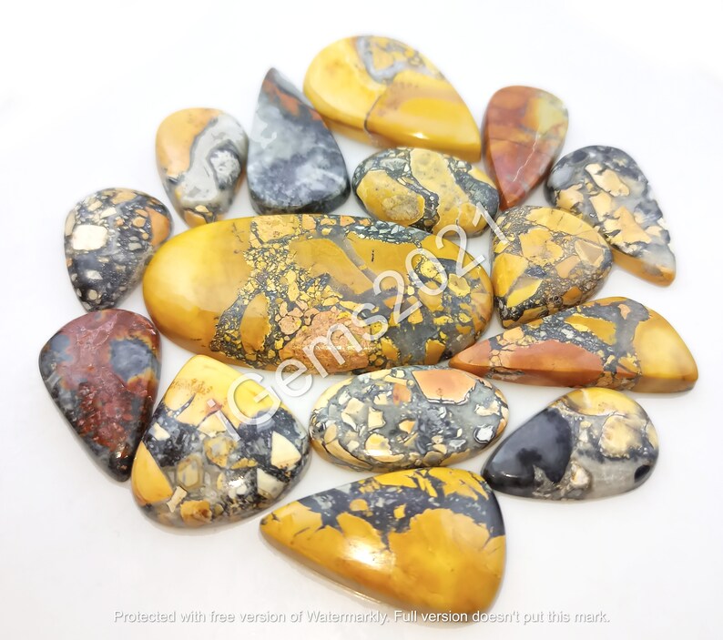 Naturlig Maligano Jaspis ädelsten Cabochon, Maligano Jaspis smycken - Malinga jaspis - Multi smycketillverkningssten, Malinga Loose Gemstone Lot bild 4