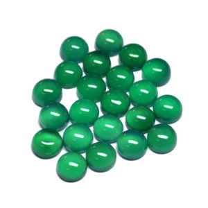 5 x 5 mm tot 15 x 15 mm natuurlijke groene onyx ronde cabochon, edelsteen sieraden - groene onyx ronde mm stenen - sieraden maken steen, mm losse edelsteen