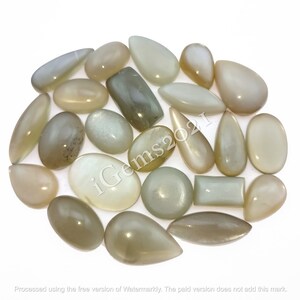 Natural Grey Moonstone Cabochon, Natural Mix Shape gemstone Grey Flashy Moonstone, Moonstone Cabochon lot, Gemstone, Jewelry making stone