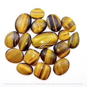 Cabochão de pedra preciosa natural de olho de tigre, joias de pedra de olho de tigre - Cabochão de olho de tigre - Pedras preciosas - Pedra para fazer joias múltiplas, Pedra preciosa solta