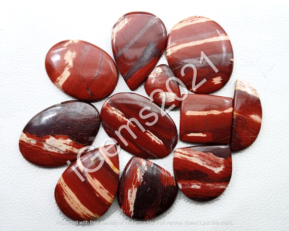 Loose Gemstone Cabochon Smooth Red Jasper Handmade Jasper Cabochon For Making Jewelry For Pendant Natural Red Jasper Cabochon