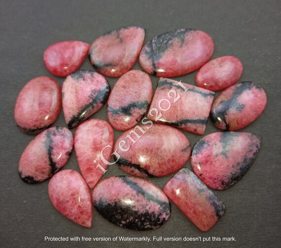 Natural Rhodonite gemstone Cabochon, Rhodonite Jewelry - Rhodonite Cabochon lot - Rhodonite lot - Multi Jewelry Making Stone, Loose Gemstone