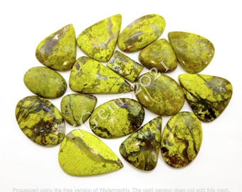 Natural Green Opal Cabochon lot, Green Opal gemstone Jewelry - opal loose cabochon - Gemstones - Multi Jewelry Making Stone, Loose Gemstone