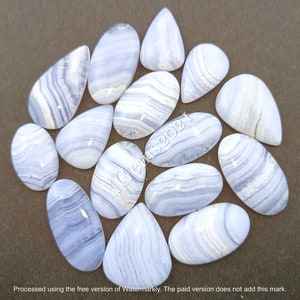 Natürliche Blaue Spitze Achat Edelstein Cabochon - Spitze Achat Schmuck - Blaue Spitze Cabochon - Edelsteine - Multi Schmuck Stein, loser Edelstein