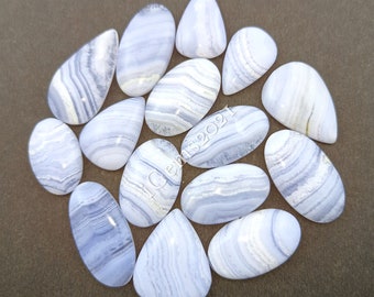Natural Blue Lace Agate gemstone Cabochon - Lace Agate Jewelry - Blue lace cabochon - Gemstones - Multi Jewelry Making Stone, Loose Gemstone