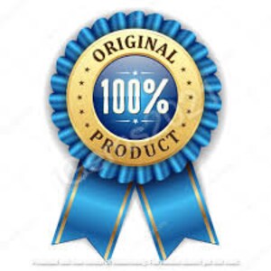 May include: A blue and gold ribbon with the text "ORIGINAL 100% PRODUCT" on it.