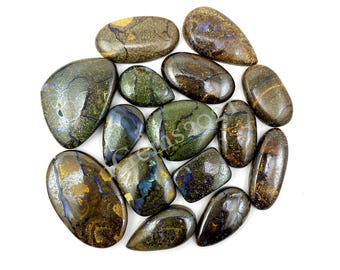 Naturlig stenblockopal ädelsten cabochon, ädelstenssmycken - stenblockopal lös cabochon - Opal - Multi smyckestillverkningssten, Lös ädelsten