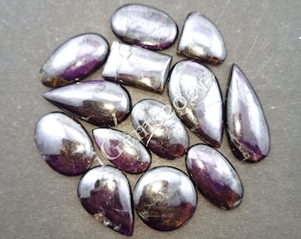 Natural Purpurite Cabochon lot, gemstone Jewelry - Purpurite Loose cabochon - Purple Purpurite - Multi Jewelry Making Stone, Loose Gemstone