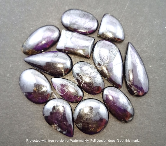 Natural Purpurite Cabochon lot, gemstone Jewelry - Purpurite Loose cabochon - Purple Purpurite - Multi Jewelry Making Stone, Loose Gemstone
