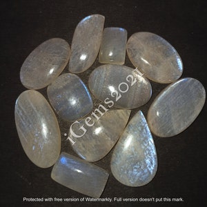 Natural Belomorite Moonstone Cabochon lot, African Moonstone - cabochon by weight - Gemstones  - Multi Jewelry Making Stone, Loose Gemstone