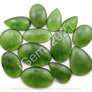 Pedra preciosa cabochão serpentina verde natural, serpentina, pedra preciosa natural em formato misto, calcedônia verde, pedra preciosa cabochão de jade verde