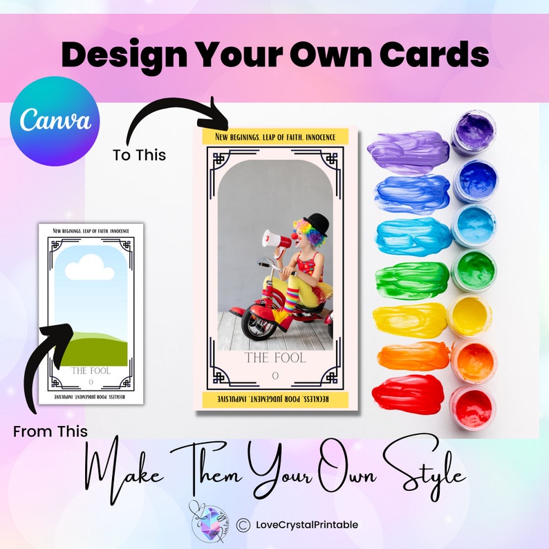 Make Your Own Tarot Cards Tarot Deck Template Tarot Template Etsy Make Your Own Tarot Cards Tarot Deck Template Tarot Template Etsy