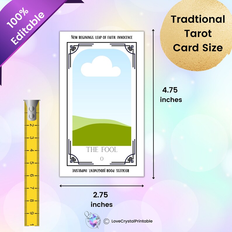 Make Your Own Tarot Cards Tarot Deck Template, Tarot Template, Canva