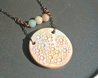 Moon-Inspired Necklace with Stones