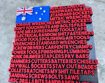 Bold Mini Toolbox Label Set - 42pcs - Economy - Multiple Color Choices - Australia