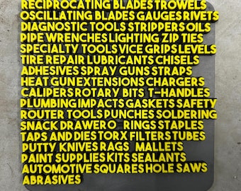 Bold Mini Toolbox Label Expansion Set #1 - 50pcs - Economy - Multiple Color Choices