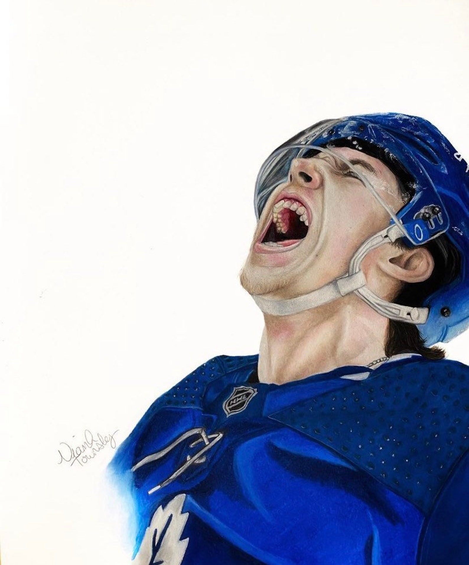 mitch-marner-toronto-maple-leafs-drawing-print-a4-8-x-11-etsy