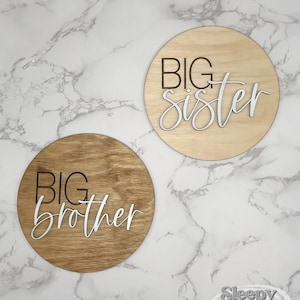 Big Sibling Photo Prop Sign, Big Brother, Big Sister, Wooden Sign, Baby Announcement, Sibling Announcement, Pregnancy Photo Prop