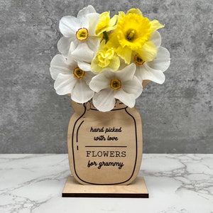Picked For Mommy Flower Stand, Mother’s Day Gift, Mommy Flowers, Flower Holder, FlowerVase, Mothers Day Flowers Gift, Flowers For Grandma
