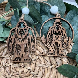 Bigfoot Christmas Ornament, Bigfoot Decoration, Cryptid Ornament, Sasquatch Tree Ornament