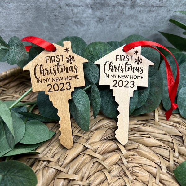 First Christmas in MY New Home 2023 Christmas Ornament | Laser Engraved Key Ornament | Christmas 2022