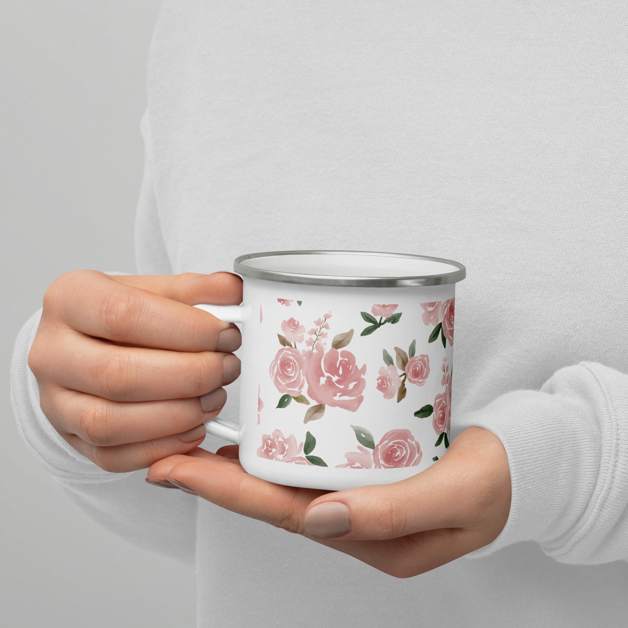 Bouquet de Roses Mug Émaillé