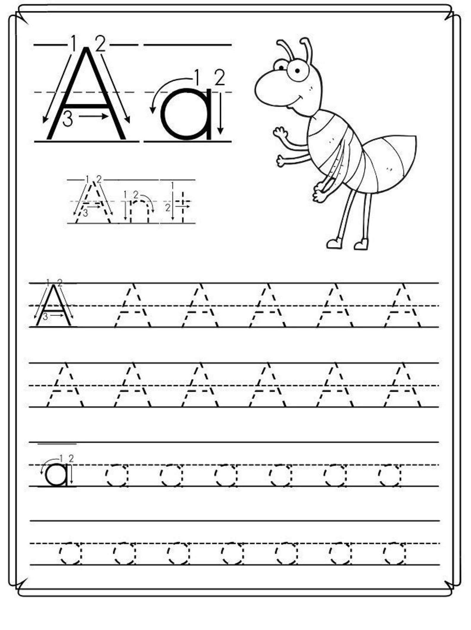 ABC Tracing Book for Preschool Etsy