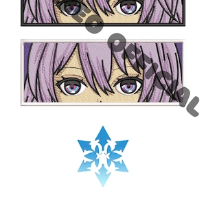 Honkai Star Rail March 7th Face Boxed Embroidered Crewneck/Hoodie + Sleeve