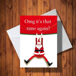 Grappige kerstkaart, kerstkaart, grappige kerstkaart, OMG het is weer die tijd!, Digitale Instant Download