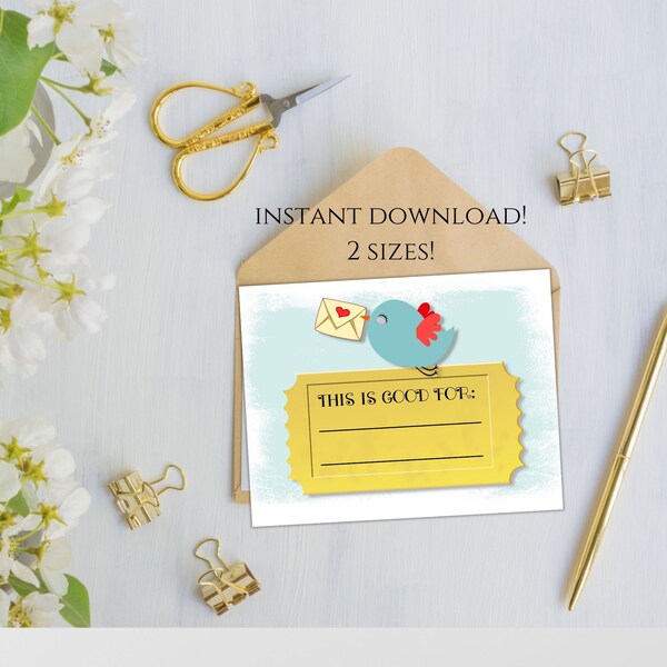 Printable I Owe You Certificate Etsy