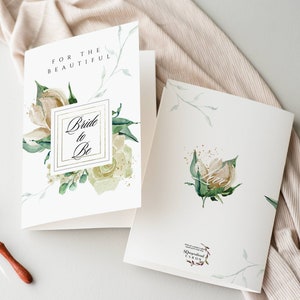 Carte nuptiale de douche, carte pour la belle future mariée, verdure bohème, carte de douche de mariage, carte numérique, téléchargement immédiat