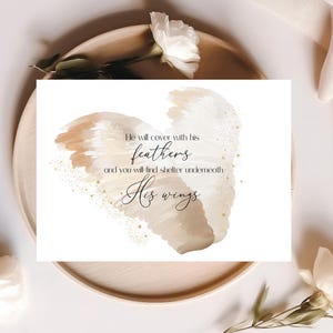 Thinking of You Card, Psalm 91 Card, Sending Love Card, Get Well Soon Card, Digital Card, Instant Download