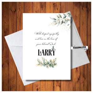 Carte personnalisée en souvenir de sympathie, carte de célébration de la vie, carte d'anniversaire de décès, carte numérique personnalisée