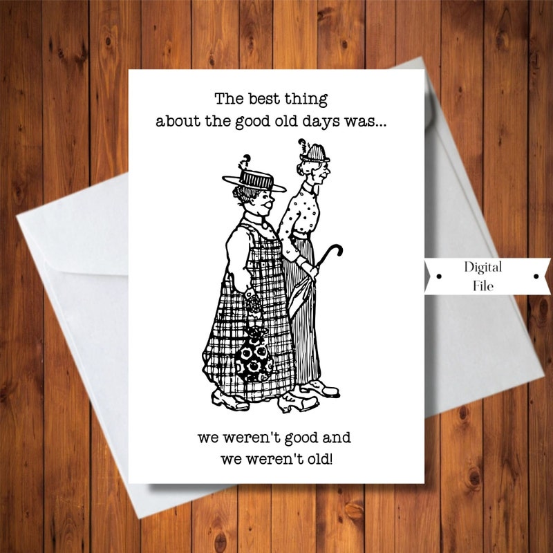 Funny Birthday Card Older Women - Etsy